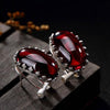 S925 Pure Sliver High-end Chalcedony Women Earrings Jewelry Fashion Elegant Wild Crown Inlaid Earrings Jewelry Gift for Lover