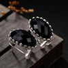 S925 Pure Sliver High-end Chalcedony Women Earrings Jewelry Fashion Elegant Wild Crown Inlaid Earrings Jewelry Gift for Lover