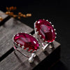 S925 Pure Sliver High-end Chalcedony Women Earrings Jewelry Fashion Elegant Wild Crown Inlaid Earrings Jewelry Gift for Lover
