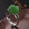S925 Pure Sliver High-end Inlaid Jasper Flower Ring for Women Fashion Elegant Engagement Ring Jewelry with Various Styles