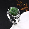 S925 Pure Sliver High-end Inlaid Jasper Flower Ring for Women Fashion Elegant Engagement Ring Jewelry with Various Styles