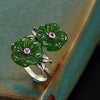 S925 Pure Sliver High-end Inlaid Jasper Flower Ring for Women Fashion Elegant Engagement Ring Jewelry with Various Styles
