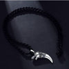S925 Retro Moon Shape Wolf Tooth Charms Necklace Carving Pendant Chain Amulet Luck Blessing Change Destiny Wealth Lucky Jewelry