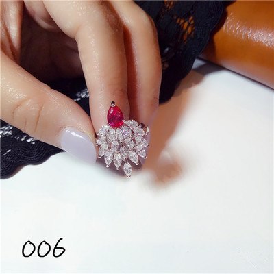 S925 Rings For Women sterling-silver-jewelry Ruby Vintage Simple Fine Jewelry Natural Gems Adjustable Ring Luxury Elegant Bague
