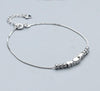 S925 Silver Bracelet Women Fashion Simple Glossy Tile BraceletHB010