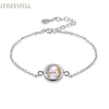 S925 Silver Bracelet for Woman Ornaments Customized Element round Crystal Bracelet