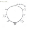 S925 Silver Bracelet for woman romantic Stars charm link chain European fashion and fine jewelry Wholesale