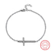 S925 Silver Cross Bracelet for Woman Concise