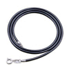 S925 Silver Necklace For Women PU man-made Leather Necklace Chain for Girl Lady Fashhion Charms Beads DIY Gift Jewelry 50 cm