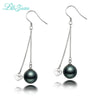 S925 Silver Pearl Dangle Earrings for Women Round Seashell Long Drop Earring Fine Jewelry Party Accessories Fashion Brincos