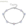 S925 Silver woman Bracelet Popular 4mm Square Candy Double-deck link chain Send Bestie Friend Birthd Gift