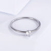 S925 Silverly Wedding Ring for Women Simple Style Big Bling Bling Zircon Compact Index Finger Ring Jewelry Gift