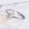 S925 Silverly Wedding Ring for Women Simple Style Big Bling Bling Zircon Compact Index Finger Ring Jewelry Gift