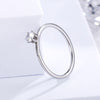 S925 Silverly Wedding Ring for Women Simple Style Big Bling Bling Zircon Compact Index Finger Ring Jewelry Gift