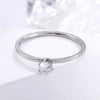S925 Silverly Wedding Ring for Women Simple Style Big Bling Bling Zircon Compact Index Finger Ring Jewelry Gift