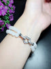 S925 Sterling Silver 18k Gold Pendant Hetian Jade Beaded Bracelet