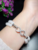 S925 Sterling Silver 18k Gold Pendant Hetian Jade Beaded Bracelet