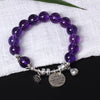 S925 Sterling Silver Bracelet For Women Natural Stone Amethyst Beads Bracelets & Bangles Crysral Gemstone Jewelry YB56