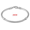 S925 Sterling Silver Bracelet Shrimp Buckle Round Snake Chain DIY Bracelet Base Chain Charm Jewelry