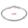 S925 Sterling Silver Bracelet Shrimp Buckle Round Snake Chain DIY Bracelet Base Chain Charm Jewelry