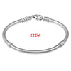 S925 Sterling Silver Bracelet Shrimp Buckle Round Snake Chain DIY Bracelet Base Chain Charm Jewelry