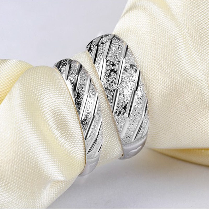 S925 Sterling Silver Couple Female Ring New Fashion Meteor Shower Shape Design Men and Women Universal Ring Anniversary Gift