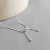 S925 Sterling Silver Creative Personality Minimalist Beads Snake Bracelet Beads Necklace Item