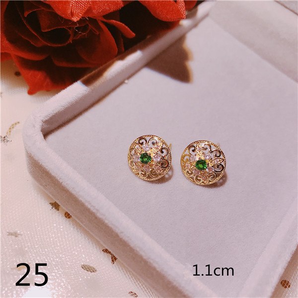 S925 Sterling Silver Drop Earrings For Women Gold Emerald Gemstone Baroque Vintage Palace Luxury Fine Jewelry Accessories