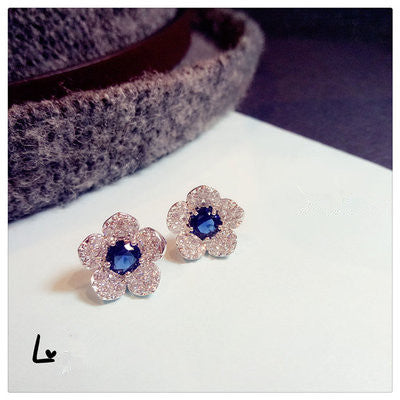 S925 Sterling Silver Drop Earrings For Women Sapphire Eardrop Fine Jewelry Bride Wedding Luxury Vintage Bijouterie Anting Wanita