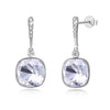 S925 Sterling Silver Earrings Crystals From Element Women Drop Earring Simple Fashion Fine Jewelry