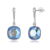 S925 Sterling Silver Earrings Crystals From Element Women Drop Earring Simple Fashion Fine Jewelry