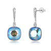 S925 Sterling Silver Earrings Crystals From Element Women Drop Earring Simple Fashion Fine Jewelry