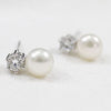 S925 Sterling Silver Elegant Simple Natural Pearl Earrings Women Jewelry