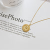 S925 Sterling Silver Eliza White Coin Pendant Short Clavicle Necklace Chain Ornaments Silver