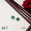 S925 Sterling Silver Emerald Eardrop Earrings For Women Vintage Luxury Temperament Bijoux Ear Studs Anti Allergy Fine Jewelry