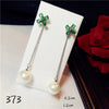 S925 Sterling Silver Emerald Eardrop Earrings For Women Vintage Luxury Temperament Bijoux Ear Studs Anti Allergy Fine Jewelry