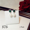 S925 Sterling Silver Emerald Eardrop Earrings For Women Vintage Luxury Temperament Bijoux Ear Studs Anti Allergy Fine Jewelry