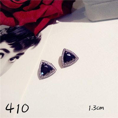 S925 Sterling Silver Fine Jewelry Drop Earrings For Women Black Spinel Simple Temperament Vintage Rose Swan Eardrop Brincos