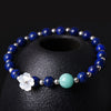 S925 Sterling Silver Handmade Bracelets for Women Lapis Shells Beads Bracelet Ethnic Tianhe Stone Bracelet Fine Jewelry