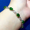 S925 Sterling Silver Handmade Female Women Natural Hetian Jasper Fashion Noble Bracelet