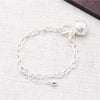 S925 Sterling Silver Japan And South Korea Fashion Palace Bell Bracelet Plain Silver Female Bracelet