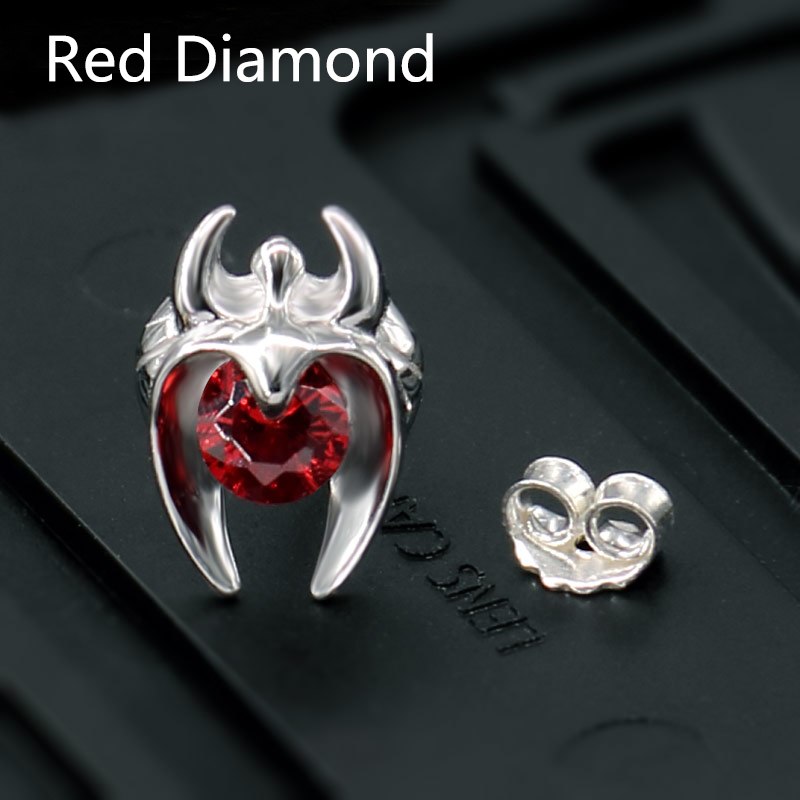 S925 Sterling Silver Jewelry Fashion Punk Stud Earring AAA Zircon Colorful Set Auger For Men And Women Birthd Gift 047