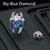 S925 Sterling Silver Jewelry Fashion Punk Stud Earring AAA Zircon Colorful Set Auger For Men And Women Birthd Gift 047
