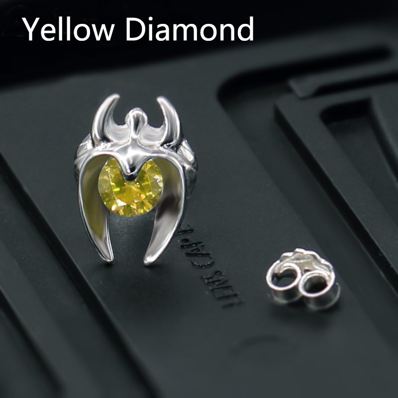S925 Sterling Silver Jewelry Fashion Punk Stud Earring AAA Zircon Colorful Set Auger For Men And Women Birthd Gift 047