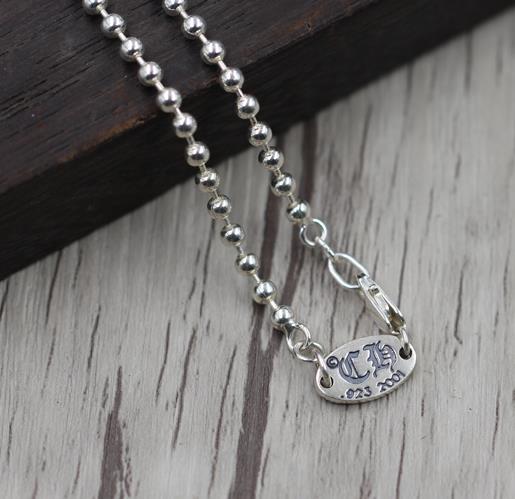 S925 Sterling Silver Necklace Personality simple wild ball necklace Classic couple style sweater chain Send a gift to love