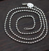 S925 Sterling Silver Necklace Personality simple wild ball necklace Classic couple style sweater chain Send a gift to love