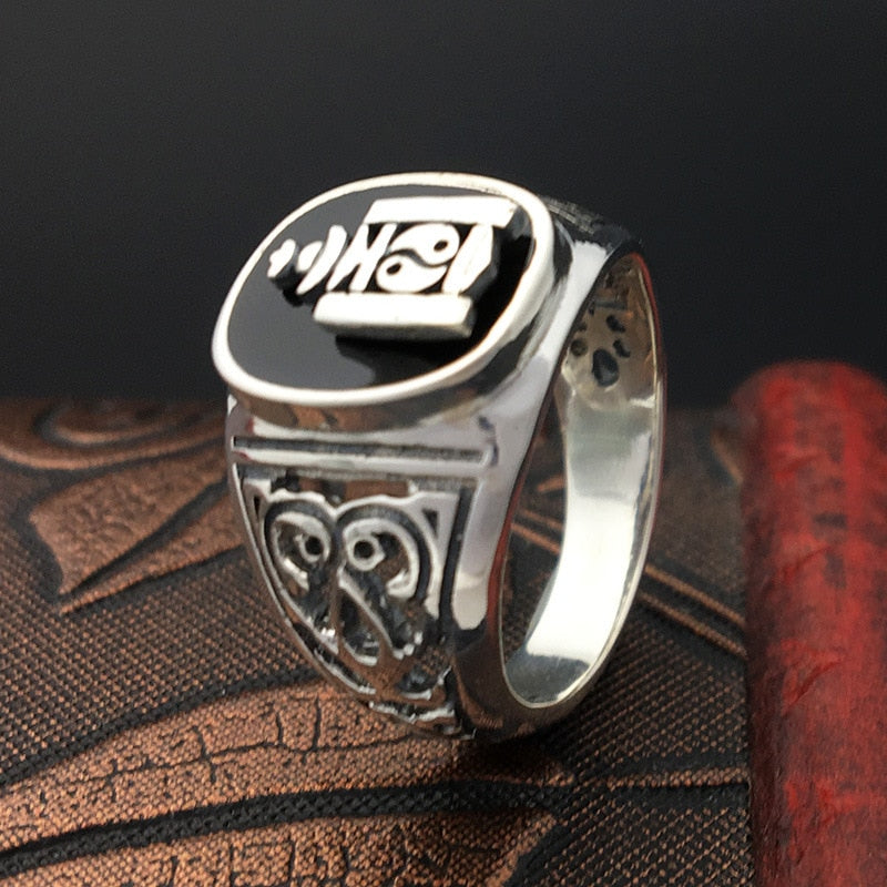 S925 Sterling Silver Ornaments Retro Thai Silver Tai Chi Men Atmospheric Ring Index Finger Ring