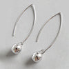 S925 Sterling Silver Personality Geometric Ball Love Female Earrings