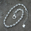 S925 Sterling Silver Retro Thai Silver 4MM Beads Bracelet Fashion Jewelry Men And Women Vintage Style