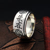S925 Sterling Silver Retro Thai Silver Four Dragon Beast White Tiger Suzaku Men Fashion Rotate Ring